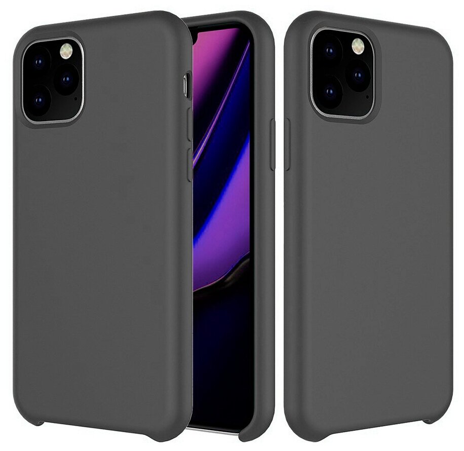 фото Силиконовый чехол silicone case для iphone 11 pro max, серый