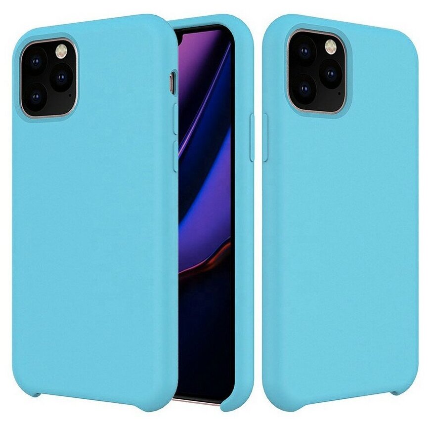 фото Силиконовый чехол silicone case для iphone 11 pro, голубой