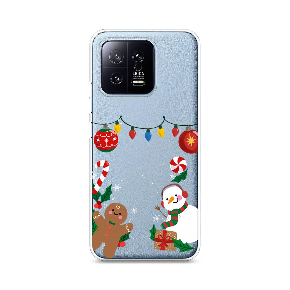 

Чехол на Xiaomi 13 5G "Новогоднее настроение", Коричневый;красный;зеленый, 317250-5