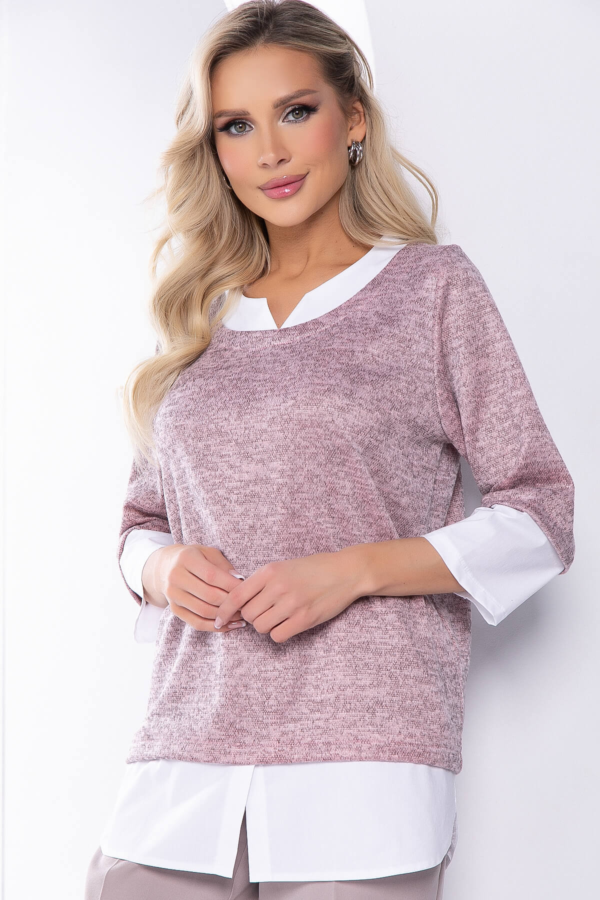 

Джемпер женский LT Collection Нежный акцент розовый 52 RU, Нежный акцент