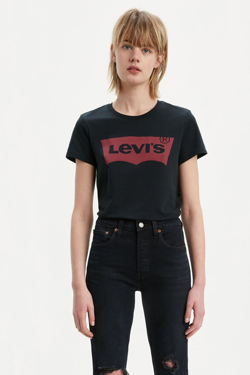 фото Футболка женская levi's 1736902010 черная 42 ru