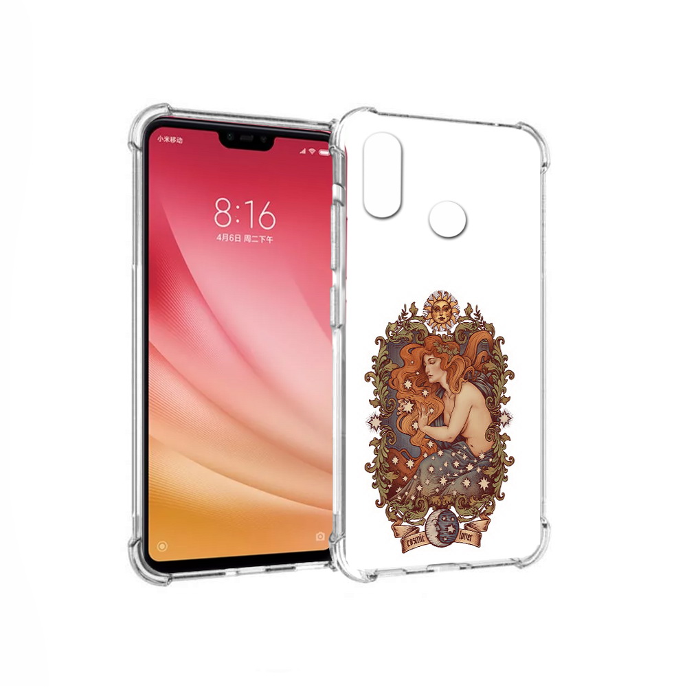 

Чехол MyPads Tocco для Xiaomi Mi 8 звездная девушка абстракция (PT110454.314.351), Прозрачный, Tocco