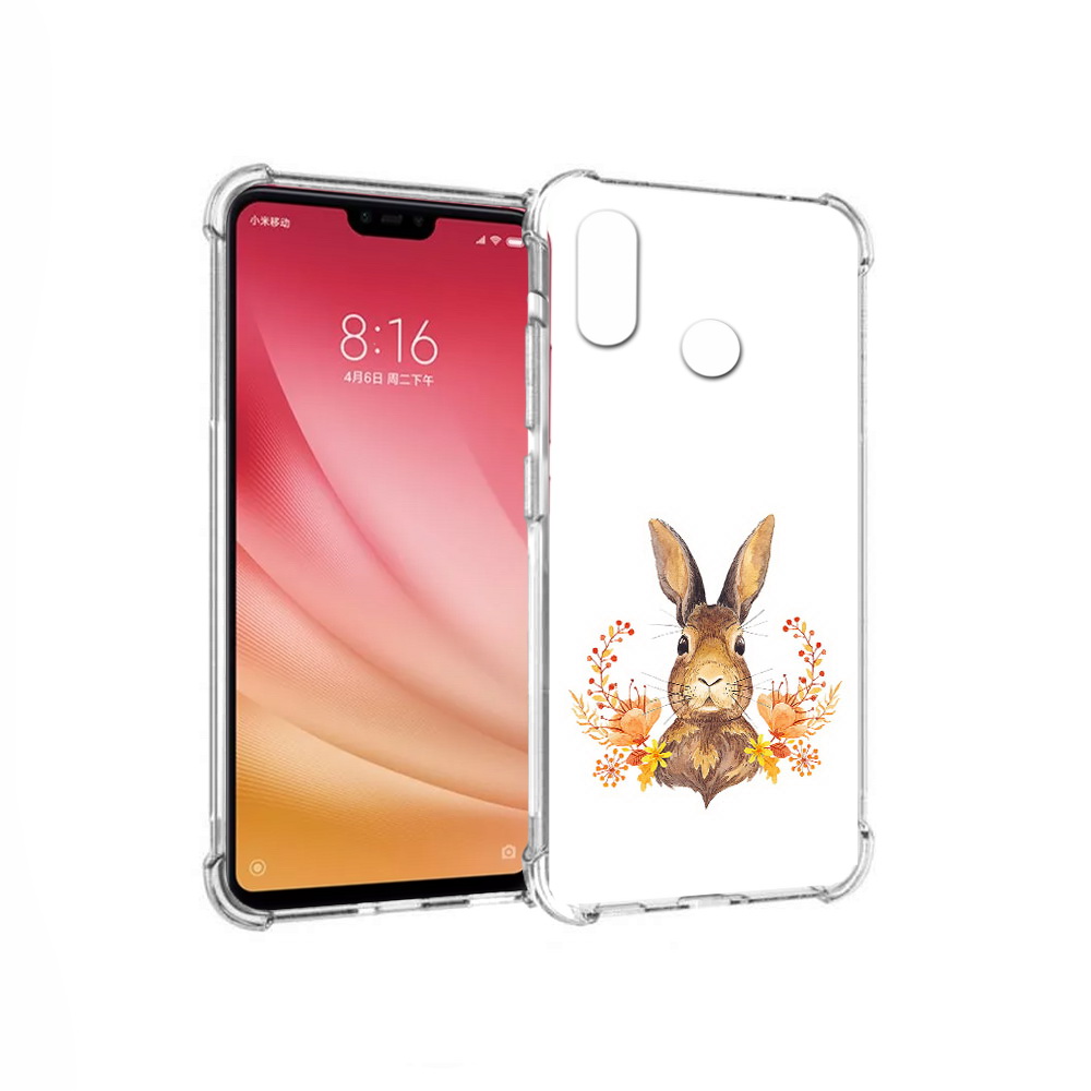 

Чехол MyPads Tocco для Xiaomi Mi 8 зайка в цветах (PT110454.314.349), Прозрачный, Tocco