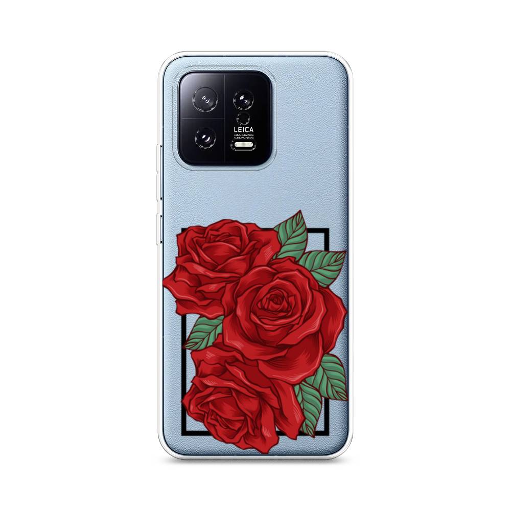 

Чехол на Xiaomi 13 5G "Три алые розы", Красный, 317250-2