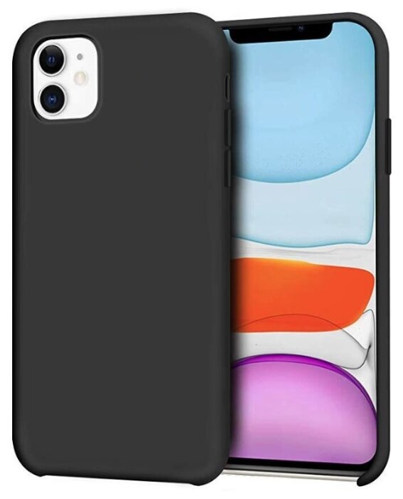 фото Силиконовый чехол silicone case для iphone 11, черный