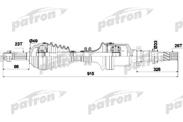 

Приводной вал PATRON PDS0266