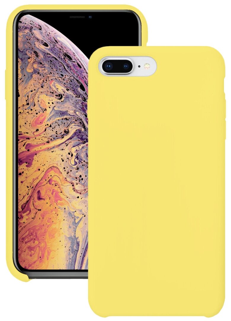 фото Силиконовый чехол silicone case для iphone 7 plus/8 plus, желтый