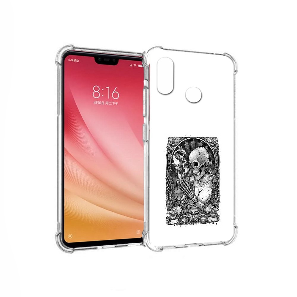 

Чехол MyPads Tocco для Xiaomi Mi 8 девушка скелет (PT110454.314.316), Прозрачный, Tocco