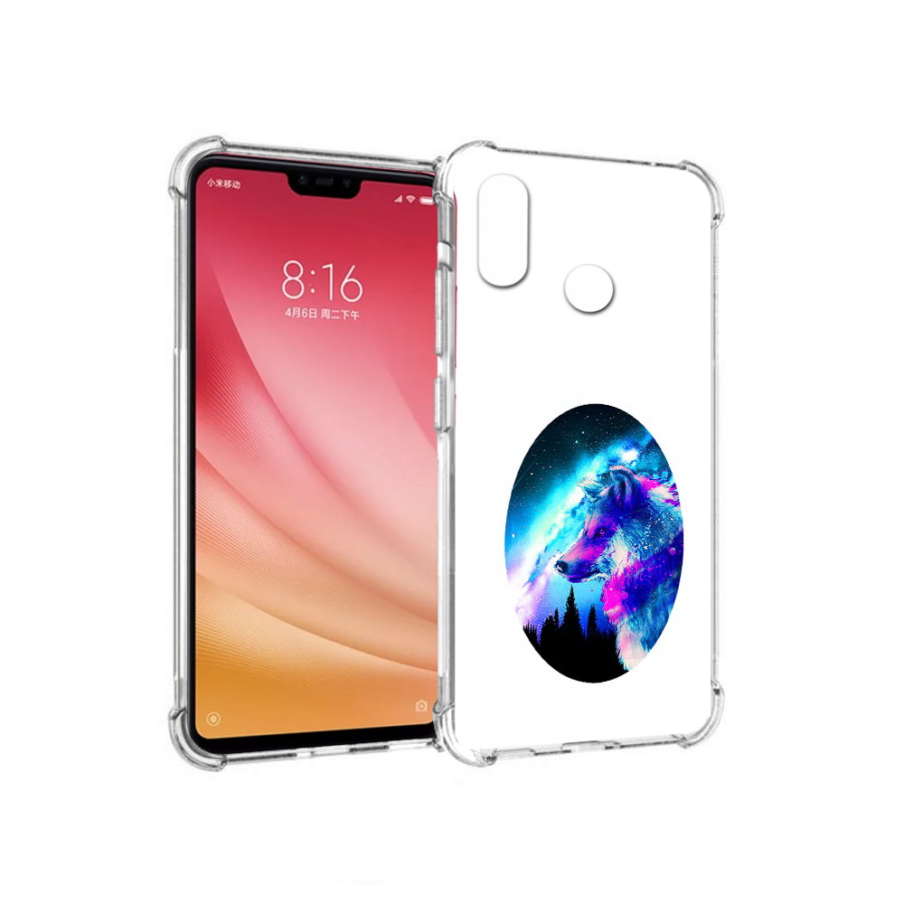 Чехол MyPads Tocco для Xiaomi Mi 8 голубой волк (PT110454.314.293)