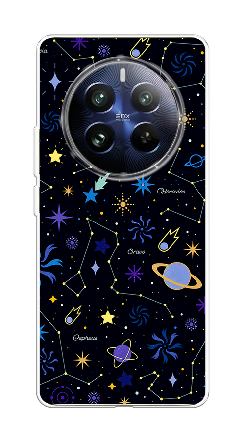 

Чехол на Realme 12 Pro "Цветной космос", Желтый, 2516150-1
