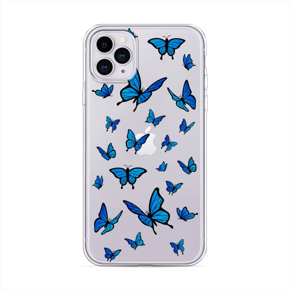 фото Чехол awog "синие бабочки" для apple iphone 11 pro max
