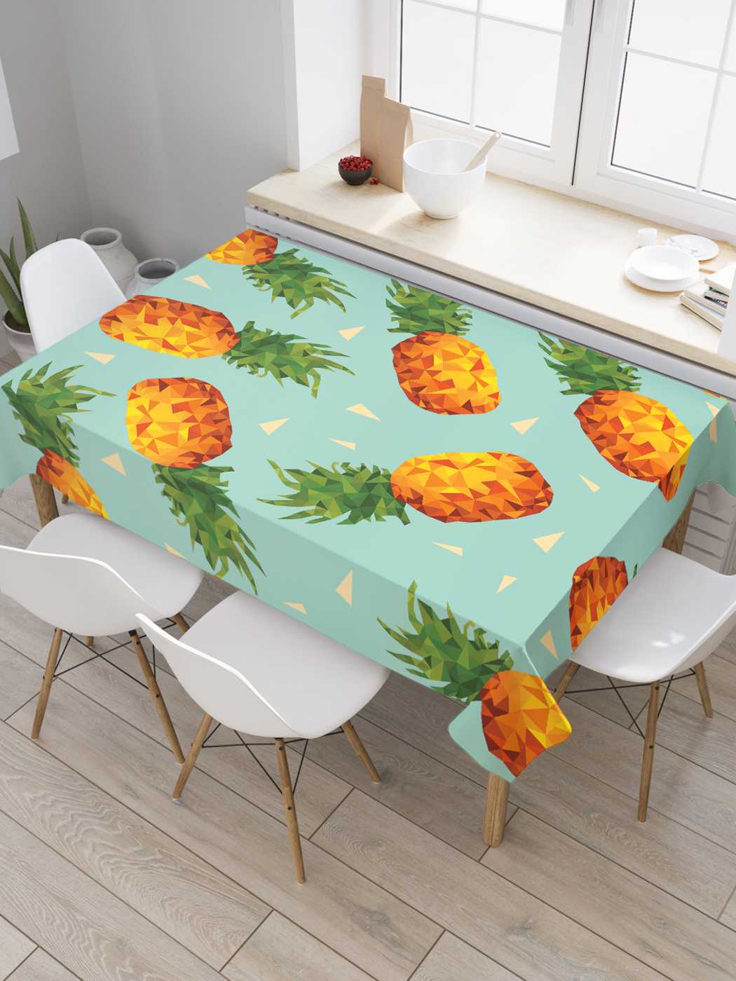 

Скатерть прямоугольная JoyArty "Летний фрукт" из оксфорда, 180x145 см, Зеленый, Летний фрукт