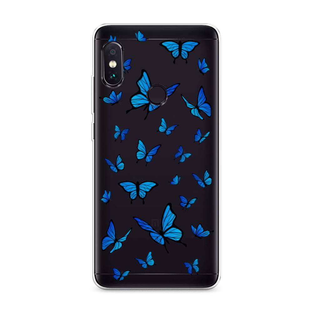 

Чехол Awog на Xiaomi Redmi Note 5/Note 5 Pro "Синие бабочки", Разноцветный, 32750-1