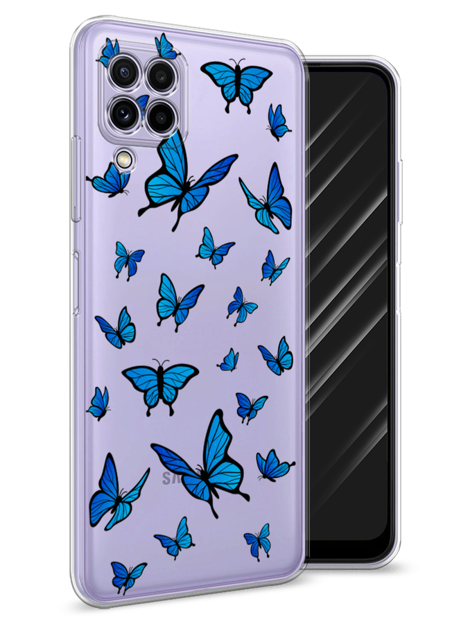 

Чехол Awog на Samsung Galaxy A22 / Самсунг A22 "Синие бабочки", Разноцветный, 2103150-1