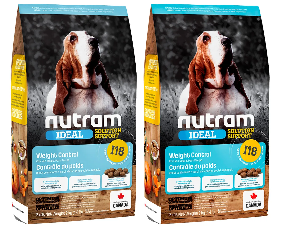 

Сухой корм для собак Nutram Weight Control, курица, 2кг х 2шт, Сухой корм для собак "контроль веса" Nutram Dog I18 Weight Control, мясо курицы 2кг х 2шт