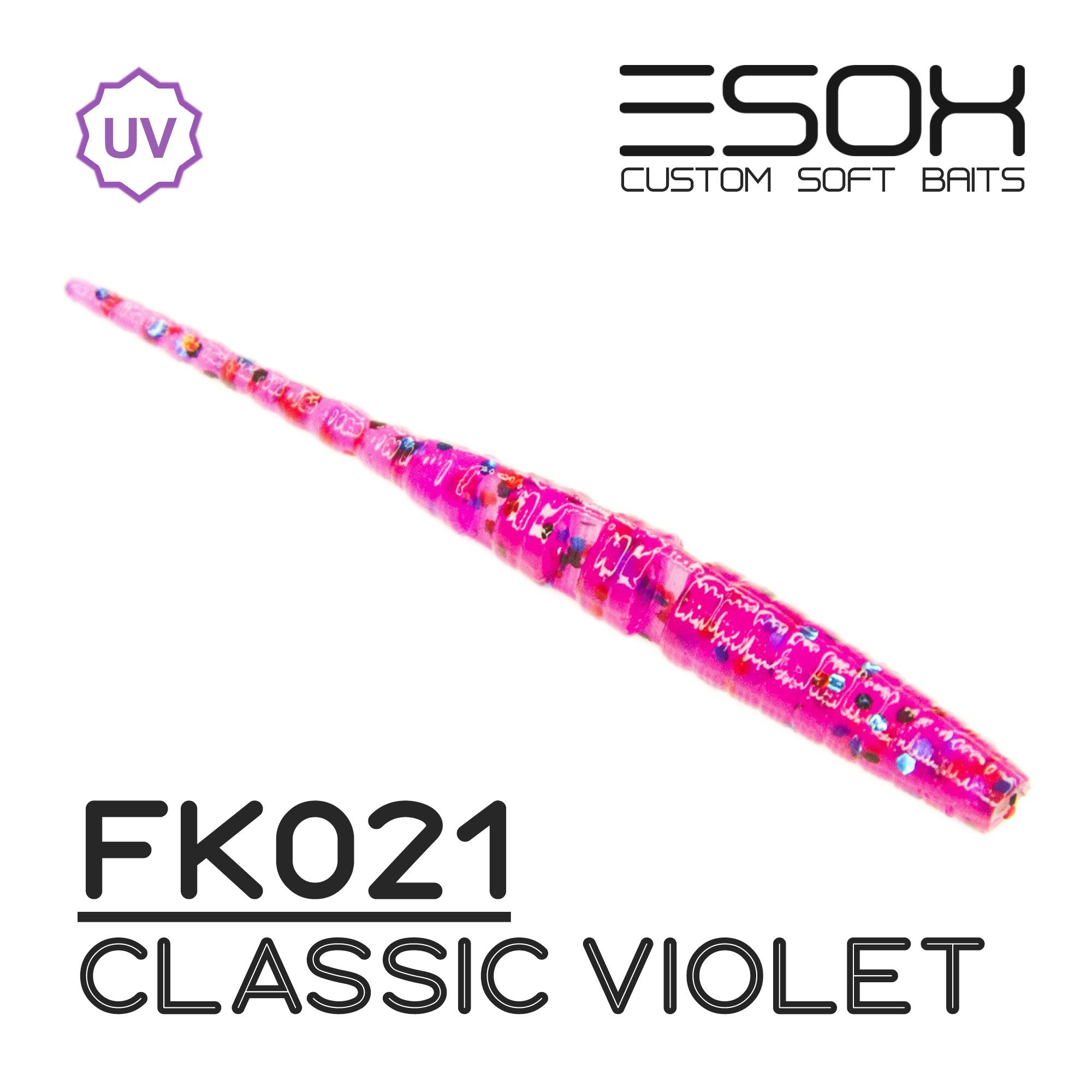 Силиконовая приманка Esox Ivastick 40 мм цвет FK021 Classic Violet 12 шт