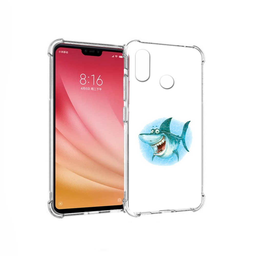 

Чехол MyPads Tocco для Xiaomi Mi 8 веселая акула (PT110454.314.261), Прозрачный, Tocco