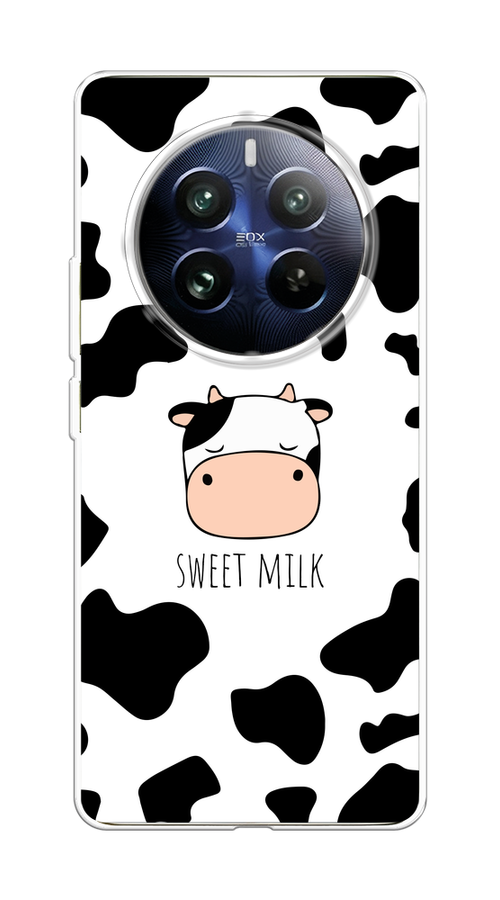 

Чехол на Realme 12 Pro "Sweet milk", Розовый;белый;черный, 2516150-1