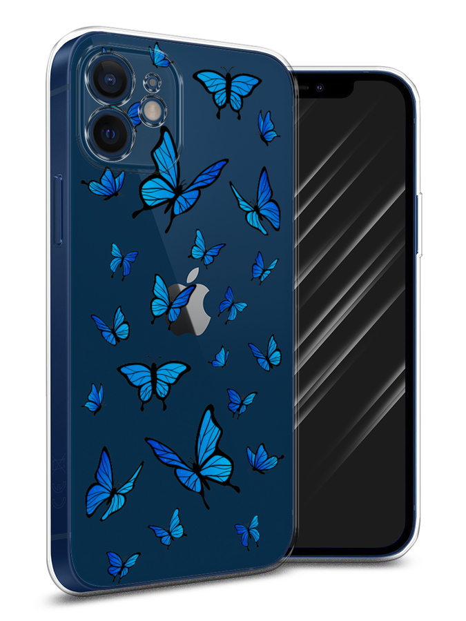 

Чехол Awog на Apple iPhone 12 mini / Айфон 12 mini "Синие бабочки", Разноцветный, 12650-1