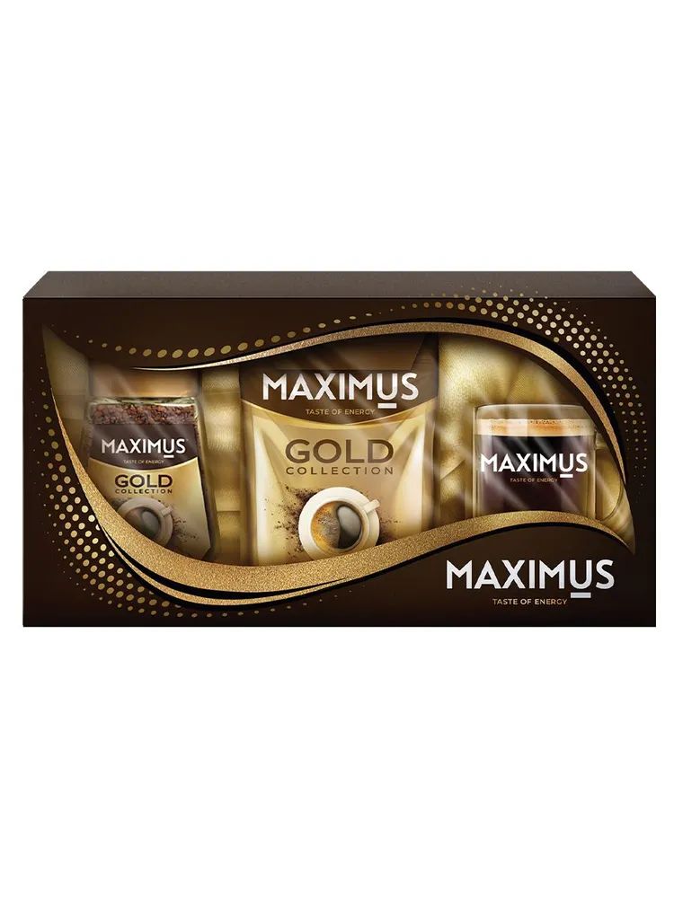 Набор кофе растворимый MAXIMUS Gold collection с кружкой, 135 гр