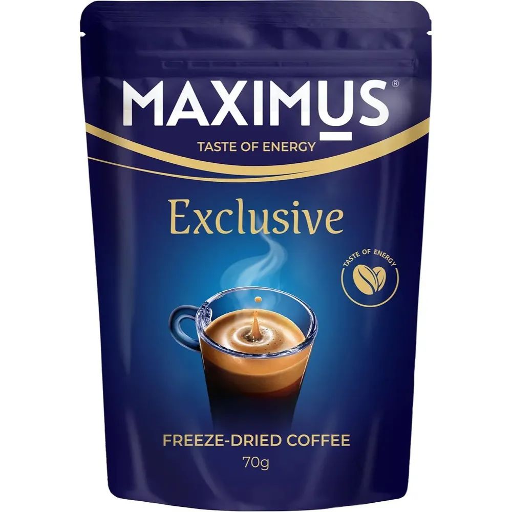 Кофе растворимый MAXIMUS Exclusive в мягкой упаковке 70 гр 507₽