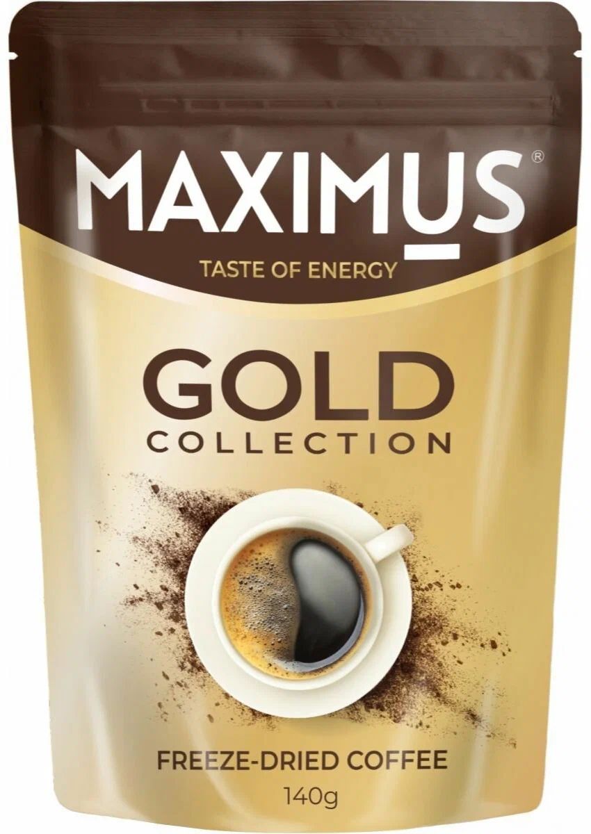 Кофе растворимый MAXIMUS Gold collection в мягкой упаковке, 140 гр