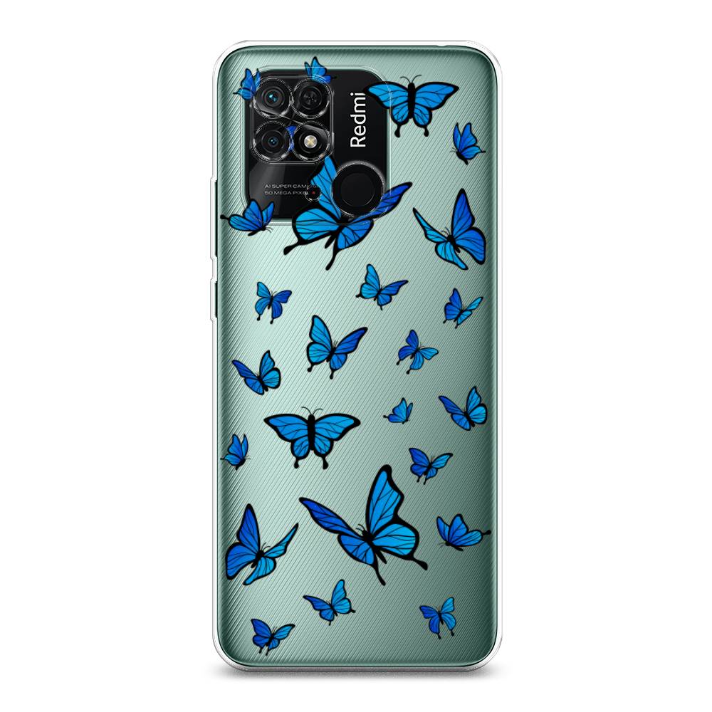 

Чехол Awog на Xiaomi Redmi 10C "Синие бабочки", Разноцветный, 313450-1