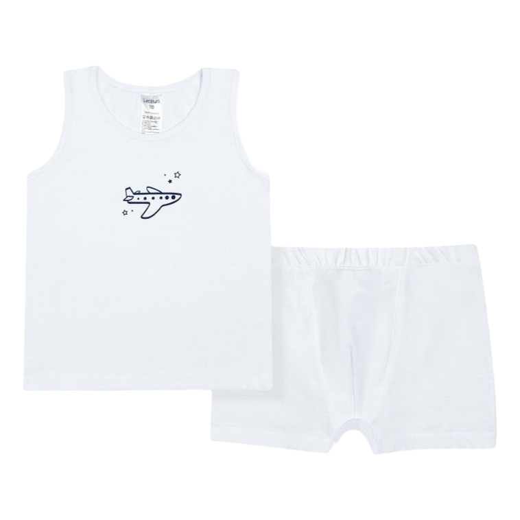 

Комплект белья для мальчика Leratutti белый р 116, Base SB1