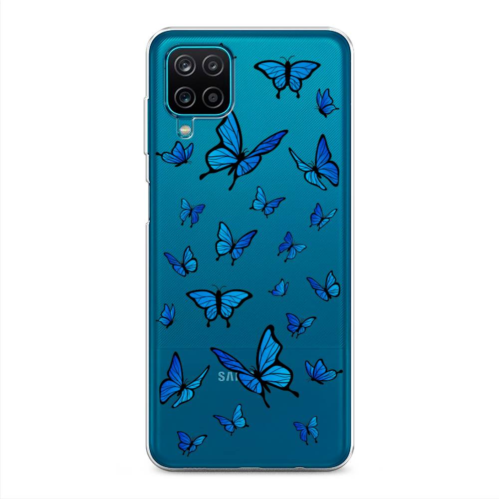 фото Чехол awog "синие бабочки" для samsung galaxy a12