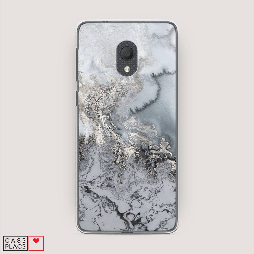 

Чехол Awog на Alcatel 1C 5003D (2019) / Алкатель 1C 5003D (2019) "Морозная лавина серая", 170650-3