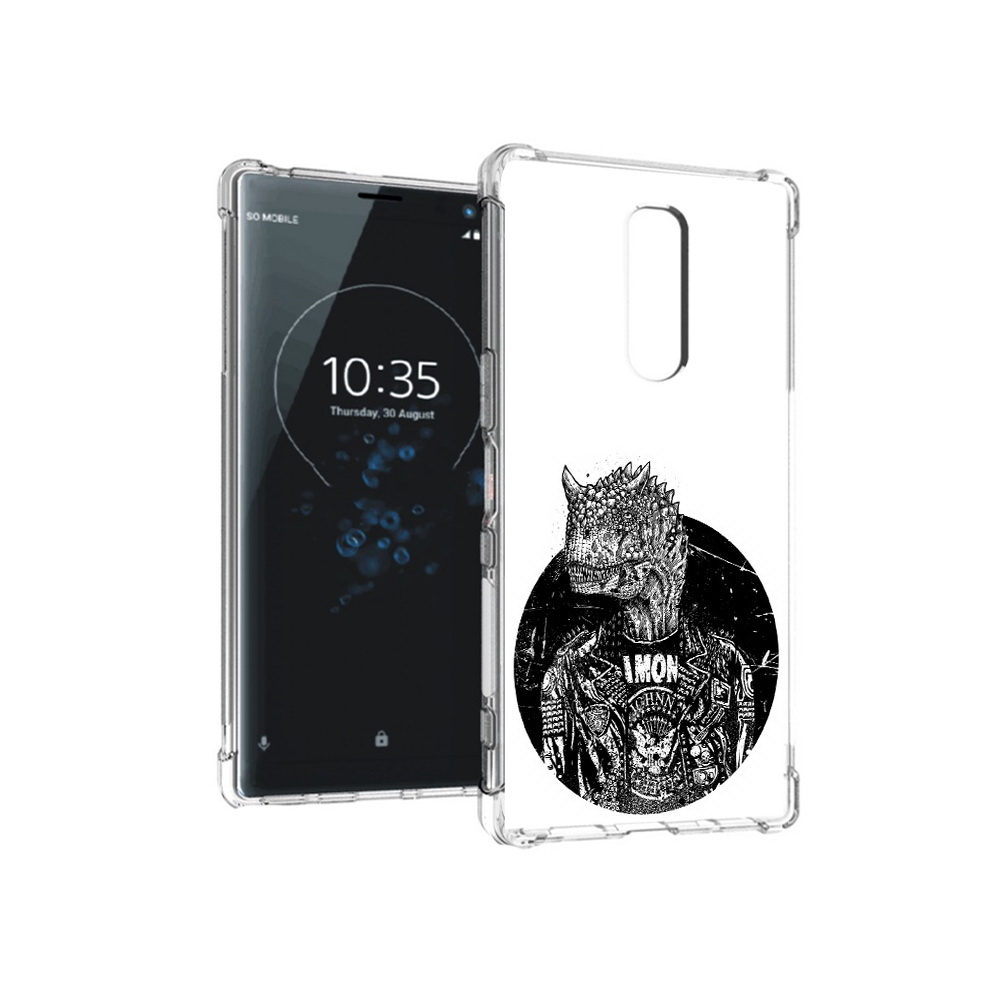 

Чехол MyPads Tocco для Sony Xperia 1 динозавр в куртке (PT141276.244.328), Прозрачный, Tocco