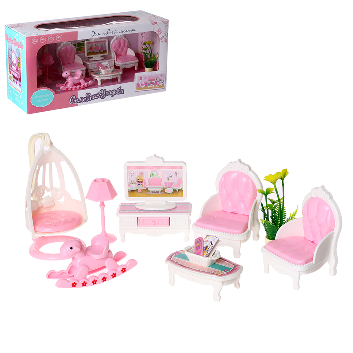 Игровой набор Семейная усадьба гостиная 9939303 мебель для кукол игрушечная мебель viga гостиная в коробке 44037
