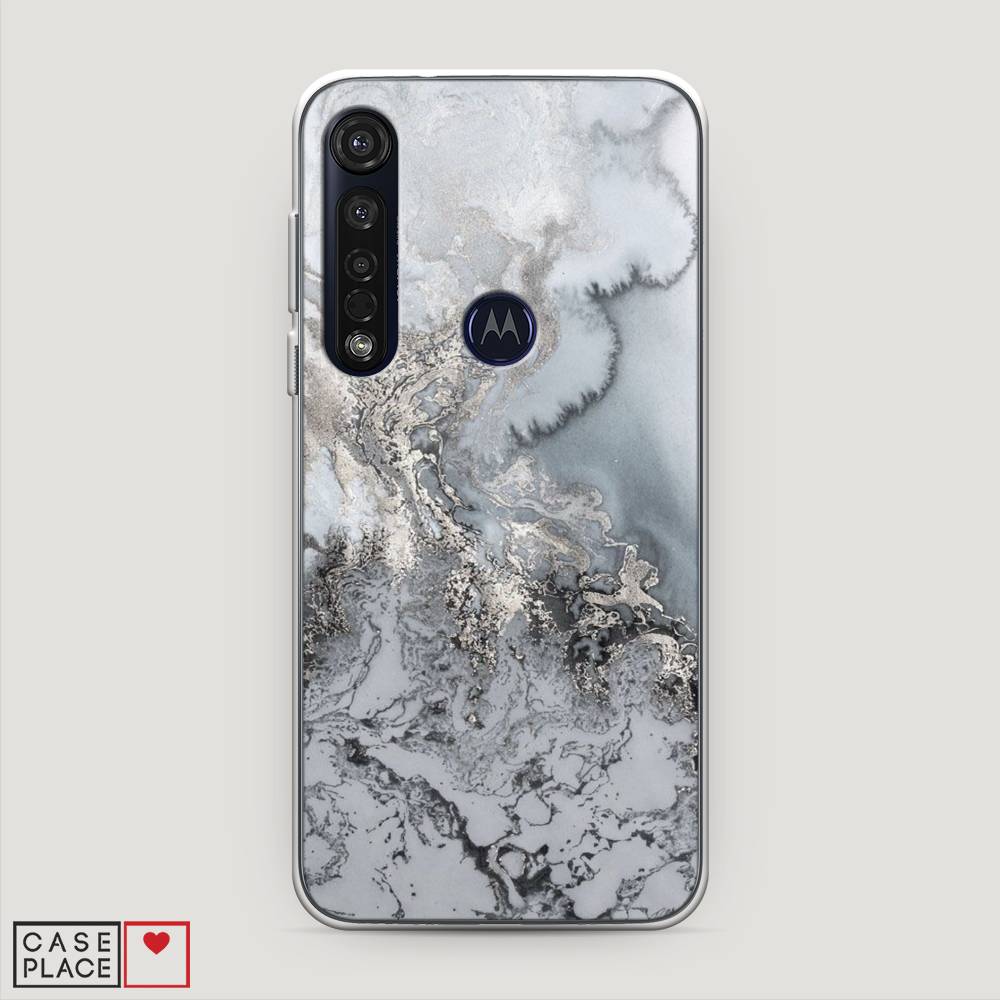 

Чехол Awog на Motorola Moto G8 Plus "Морозная лавина серая", Разноцветный, 241450-3