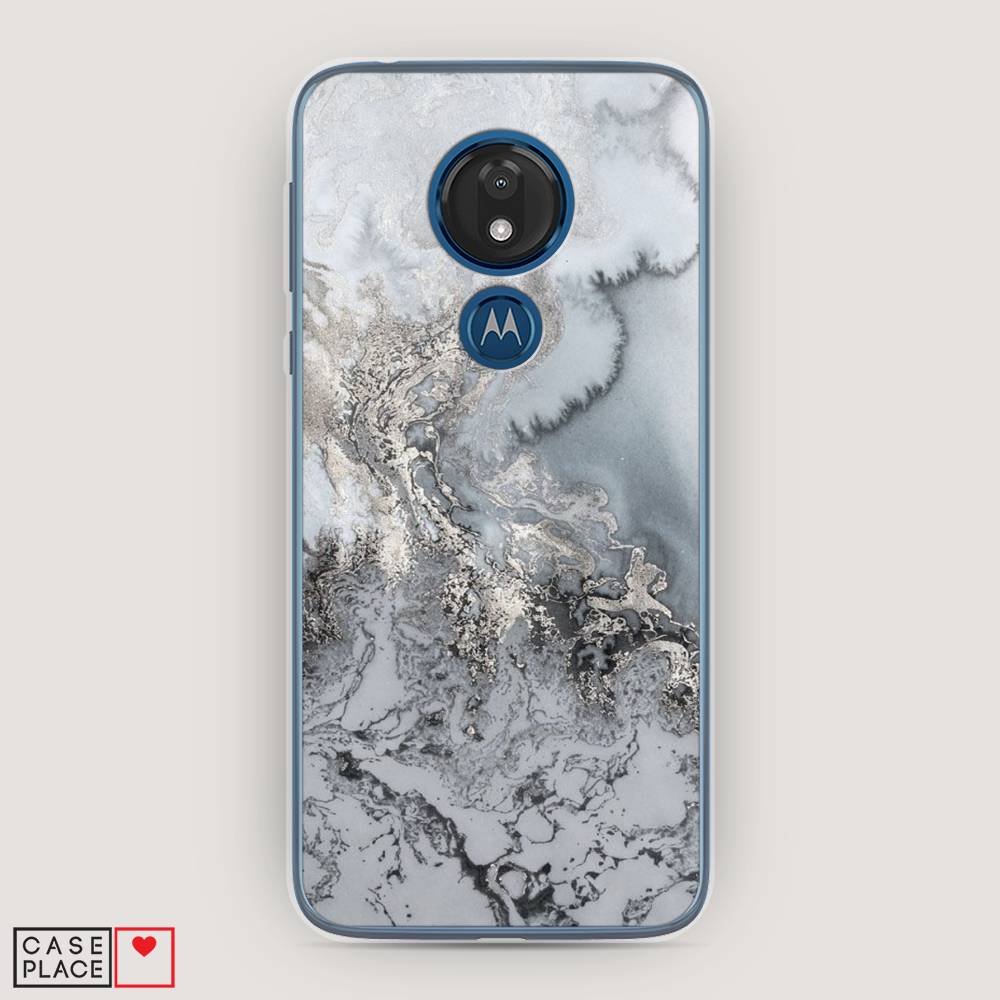 фото Чехол awog "морозная лавина серая" для motorola moto g7