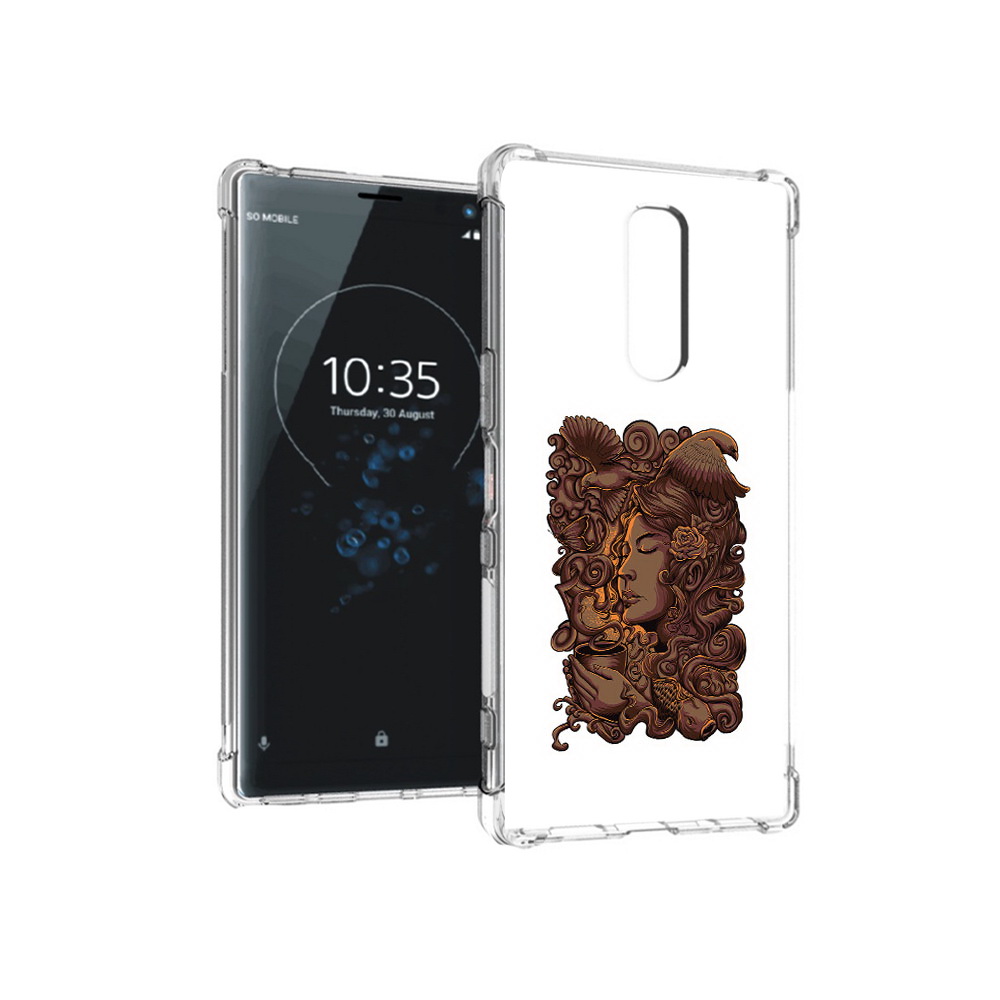 

Чехол MyPads Tocco для Sony Xperia 1 девушка с длинными волосами абстракция, Прозрачный, Tocco