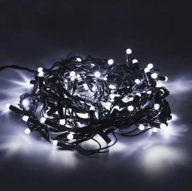 

Световая гирлянда новогодняя Led 15064 15м белый холодный