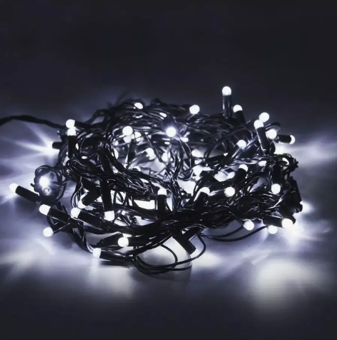 

Световая гирлянда новогодняя Led 15061 10м белый холодный
