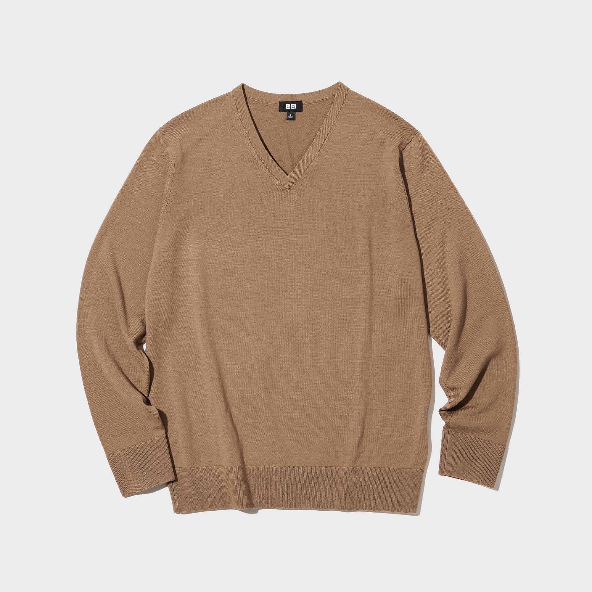 Пуловер мужской UNIQLO 450536COL32 бежевый XS (доставка из-за рубежа)