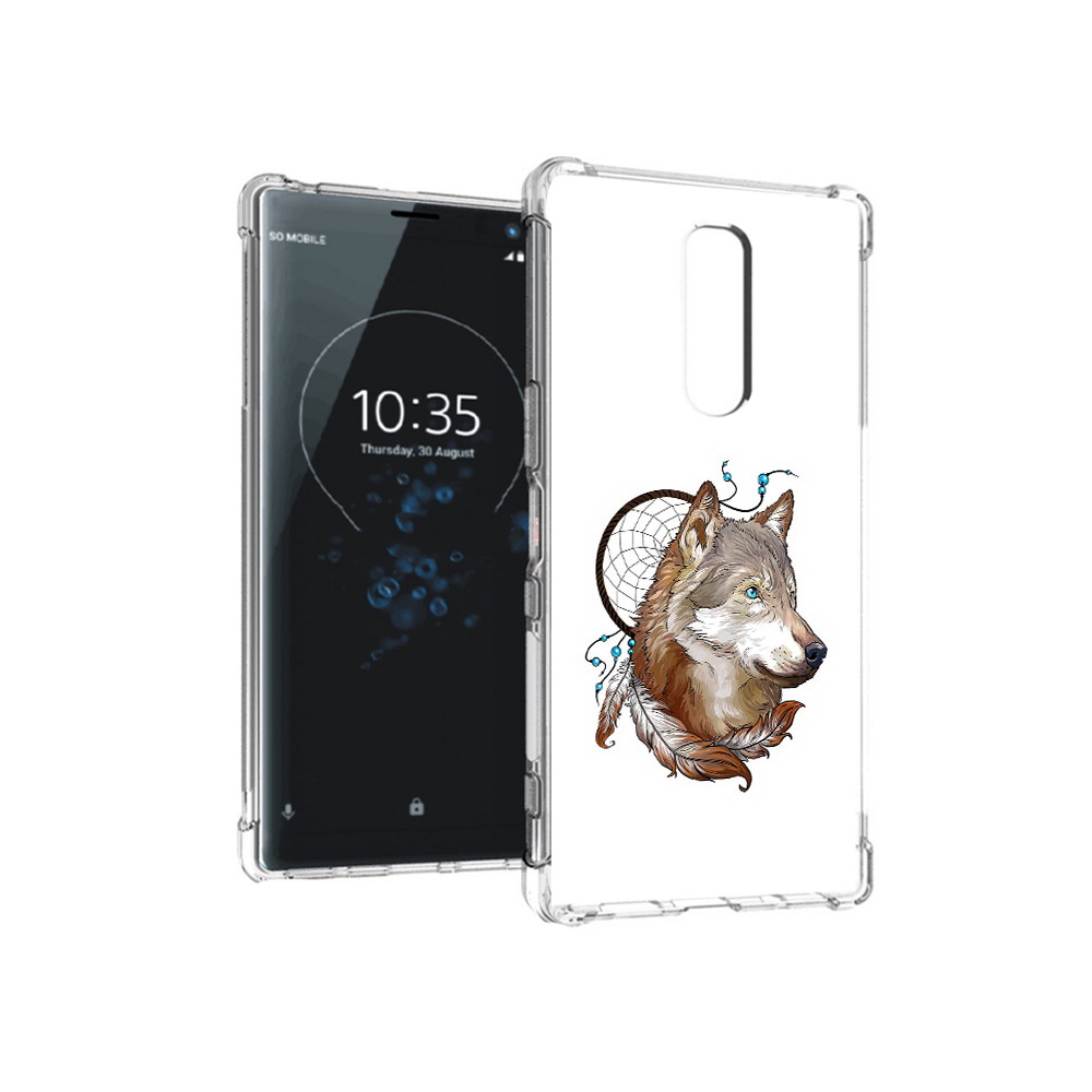 

Чехол MyPads Tocco для Sony Xperia 1 волк и ловец снов (PT141276.244.269), Прозрачный, Tocco