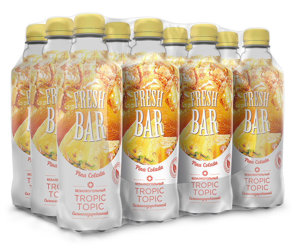 

Напиток безалкогольный сильногазированный Fresh Bar Pina Colada 12 шт по 480мл