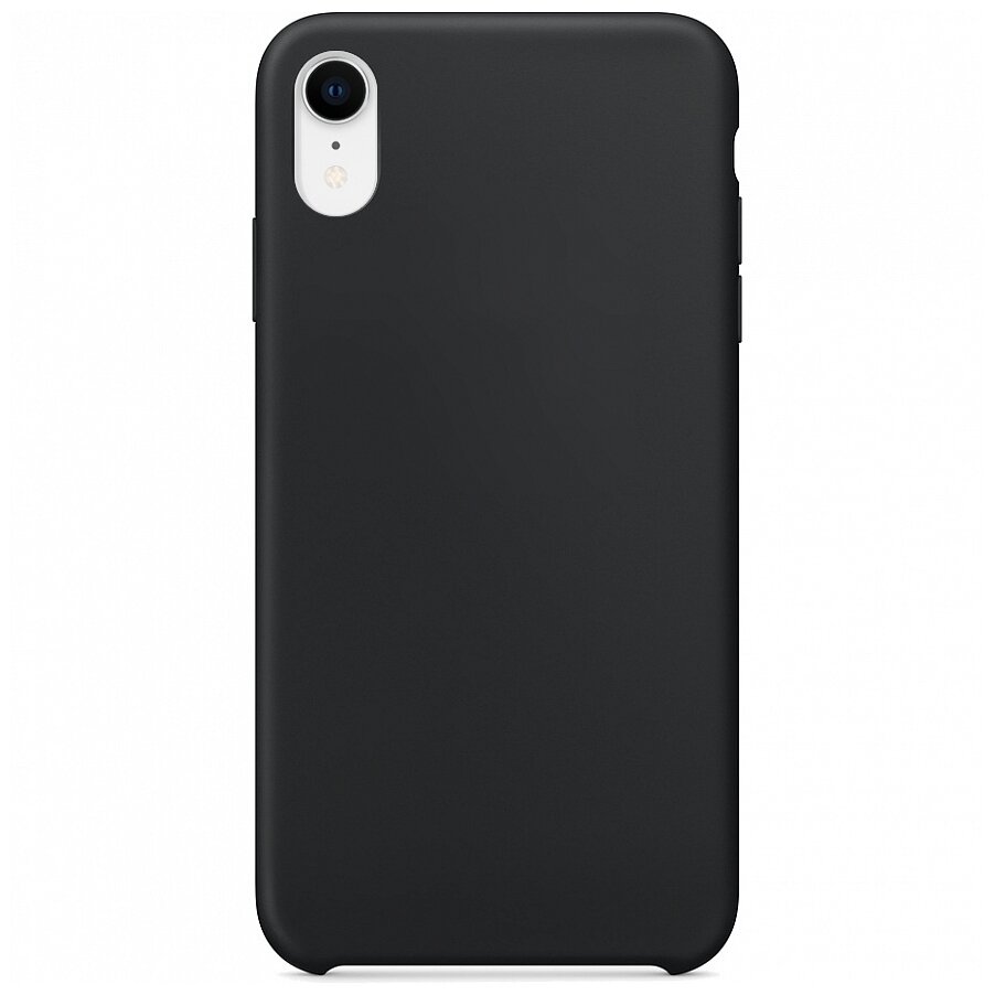 фото Силиконовый чехол silicone case для iphone xr, черный