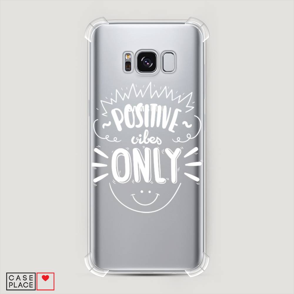 

Чехол Awog на Samsung Galaxy S8 "Positive vibes only графика", Белый, 24751-1