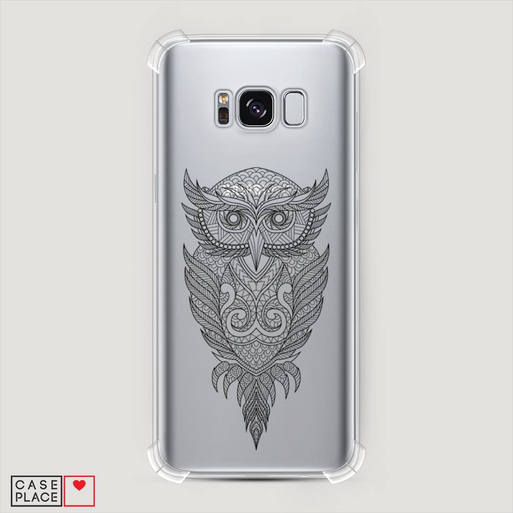

Чехол Awog на Samsung Galaxy S8 "Филин графика", Черный, 24751-1