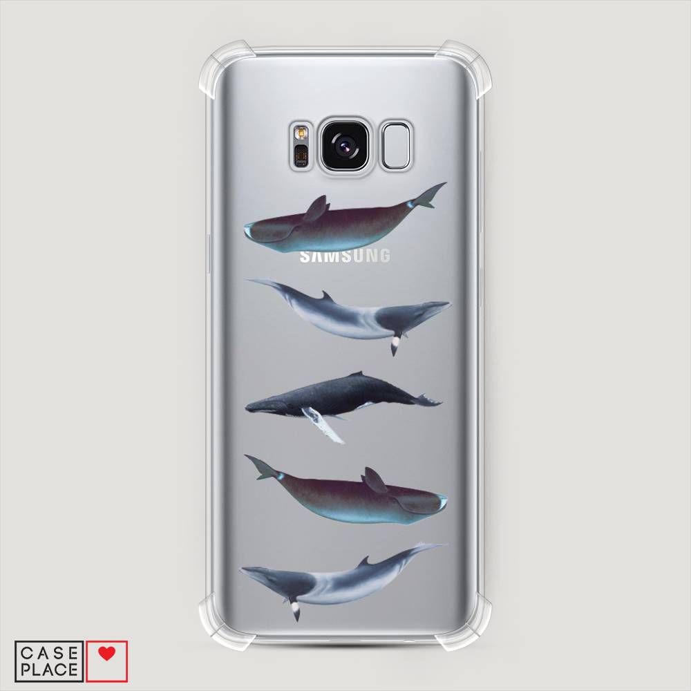 

Чехол Awog на Samsung Galaxy S8 "Киты арт 2", Серый, 24751-1