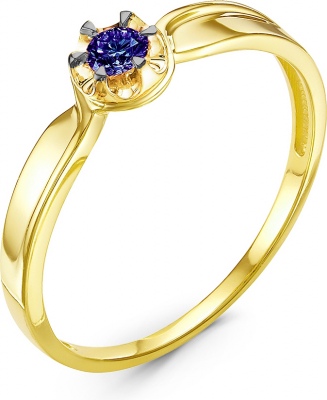 

Кольцо из желтого золота с сапфиром р. 17,5 Klondike 01-01205-01-002-01-05, 01-01205-01-002-01-05
