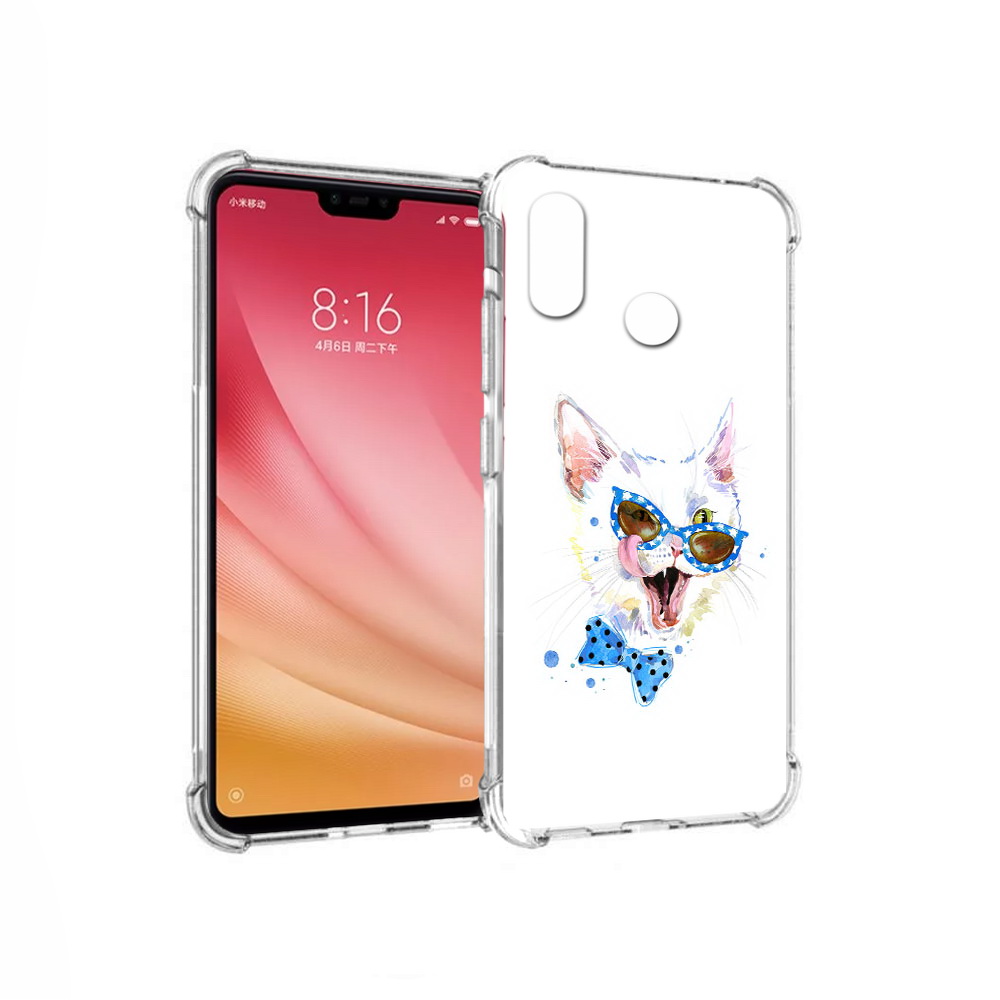 

Чехол MyPads Tocco для Xiaomi Mi 8 белый кот (PT110454.314.229), Прозрачный, Tocco