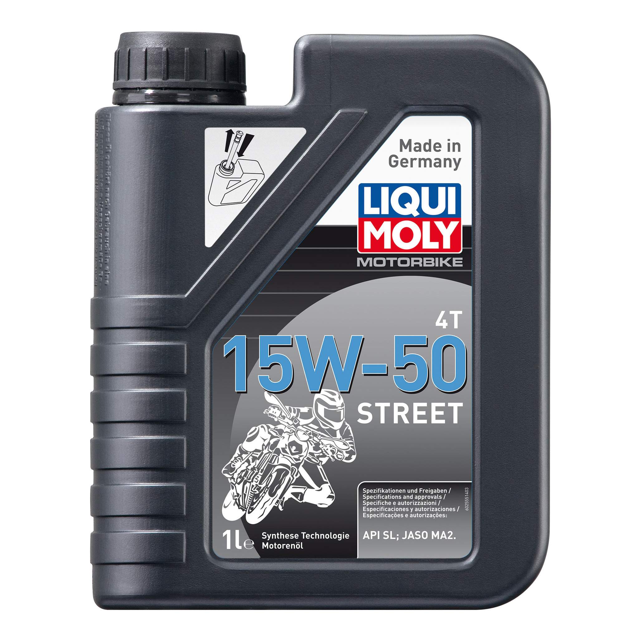 фото Масло моторное (мото) motorbike 4t street 15w50 1л. liqui moly 2555