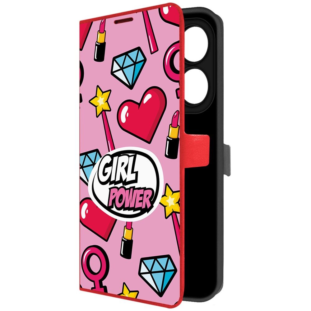 

Чехол-книжка Krutoff Eco Book для ITEL P55 Girl Power (красный)