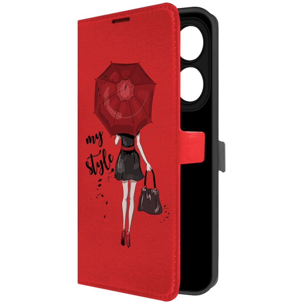 

Чехол-книжка Krutoff Eco Book для ITEL P55 Мой стиль (красный)