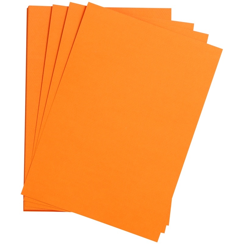 Цветная бумага Clairefontaine 500х650 мм, Etival color, 24 л, 160 г/м2, оранжевая, хлопок